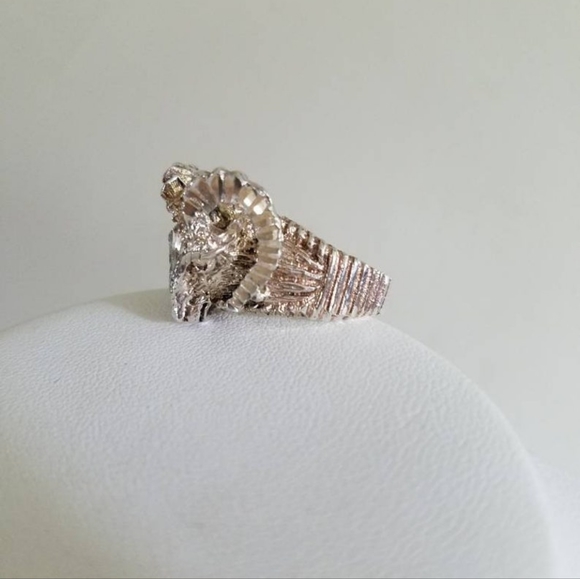 Sterling Ram Statement Ring - Picture 5 of 10